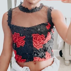 rosy cute crop top
